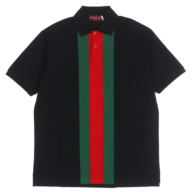  Gucci 795810 Web Stripe Logo Button Short Sleeve Short Sleeve Polo Shirt