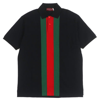  Gucci 795810 Web Stripe Logo Button Short Sleeve Short Sleeve Polo Shirt