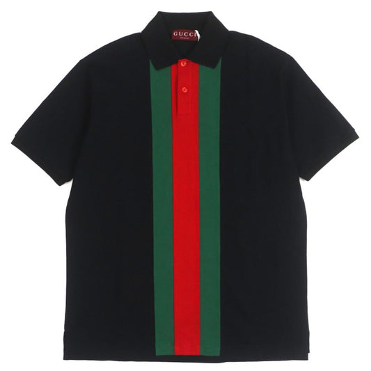  Gucci 795810 Web Stripe Logo Button Short Sleeve Short Sleeve Polo Shirt