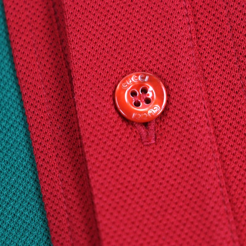  Gucci 795810 Web Stripe Logo Button Short Sleeve Short Sleeve Polo Shirt