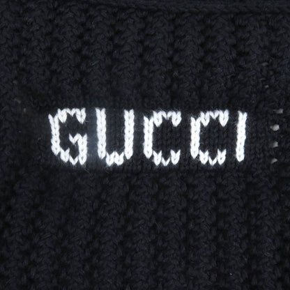 Gucci 24AW 788009 Cotton Jersey Knit Cardigan With Web Stripe Navy L With Box