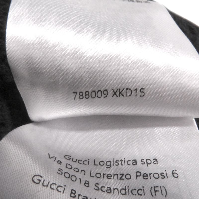 Gucci 24AW 788009 Cotton Jersey Knit Cardigan With Web Stripe Navy L With Box