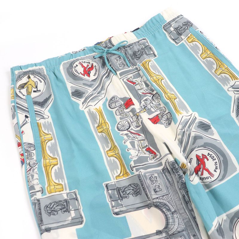 Louis Vuitton 19AW 100% Silk LV 2054 Arc De Triomphe Eiffel Tower All Over