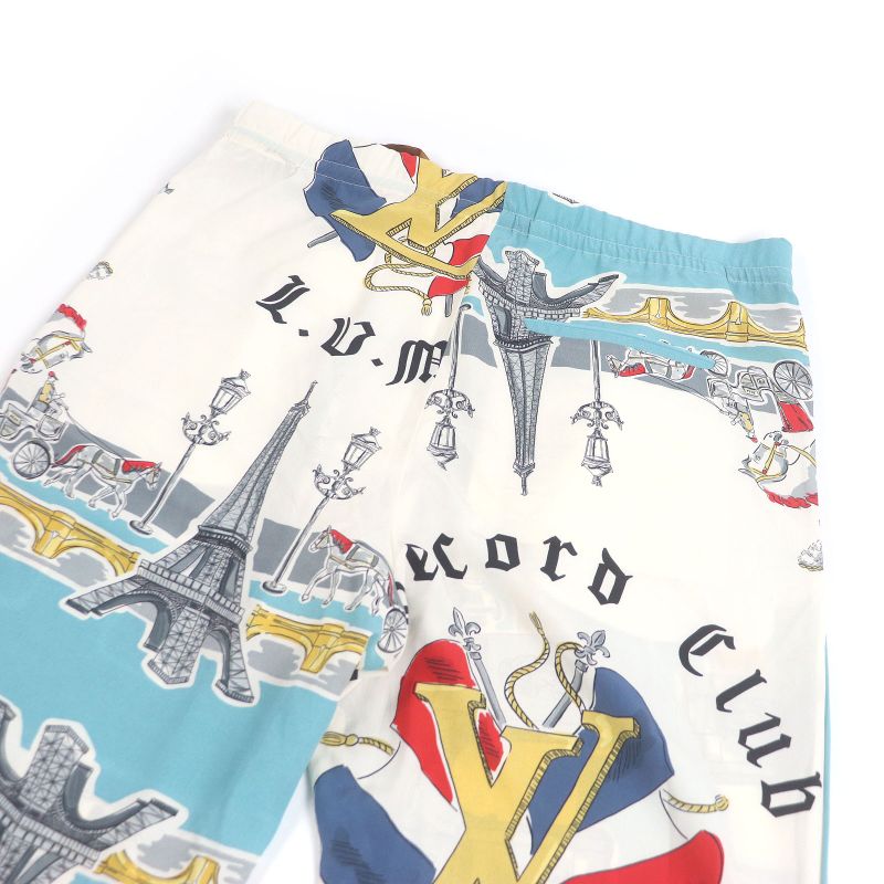 Louis Vuitton 19AW 100% Silk LV 2054 Arc De Triomphe Eiffel Tower All Over