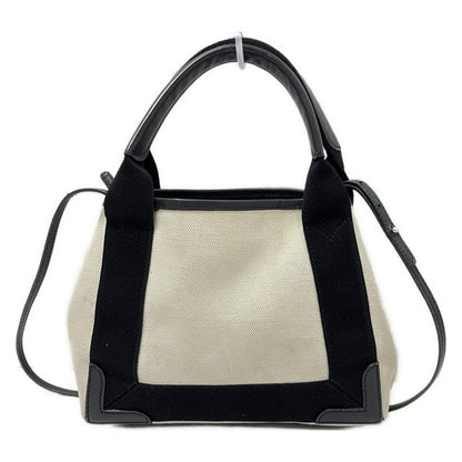 Balenciaga Tote Bag Navy Cabas Su XS 390346 Ivory And Black Leather