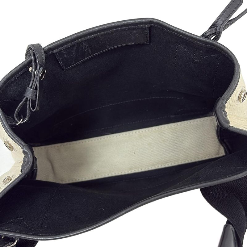 Balenciaga Tote Bag Navy Cabas Su XS 390346 Ivory And Black Leather