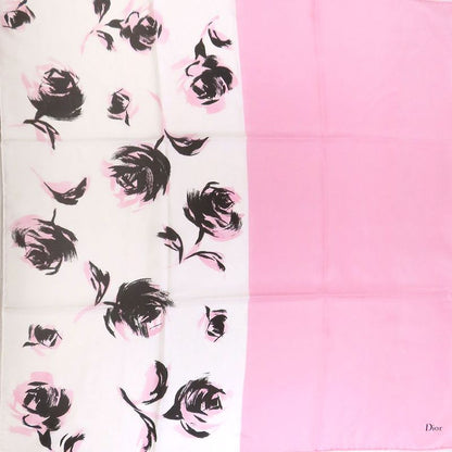 Christian DIOR Floral Scarf Silk Women