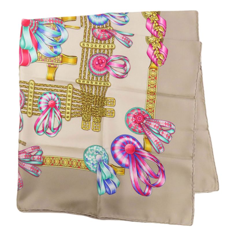 Hermes Carré 90 Horse Ribbon Scarf Silk Women