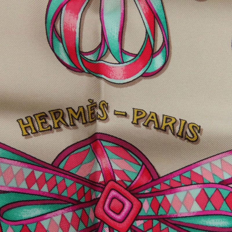 Hermes Carré 90 Horse Ribbon Scarf Silk Women