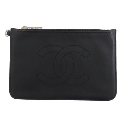 Chanel Coco Mark Accessory Pouch Lambskin Women