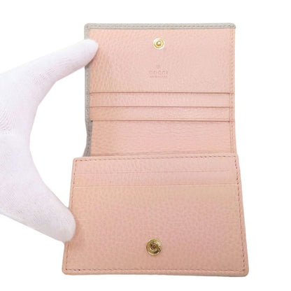 Gucci 456126 GG Marmont Double G Fold Wallet With Coin Purse Calf Women