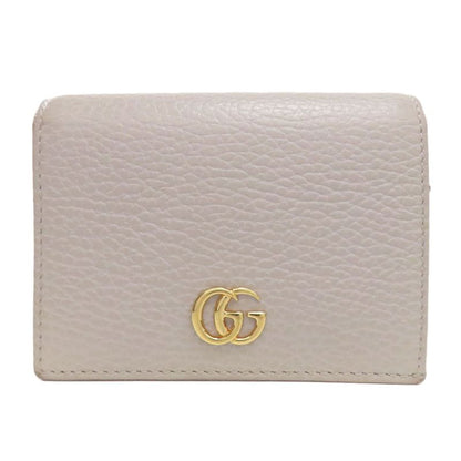 Gucci 456126 GG Marmont Double G Fold Wallet With Coin Purse Calf Women