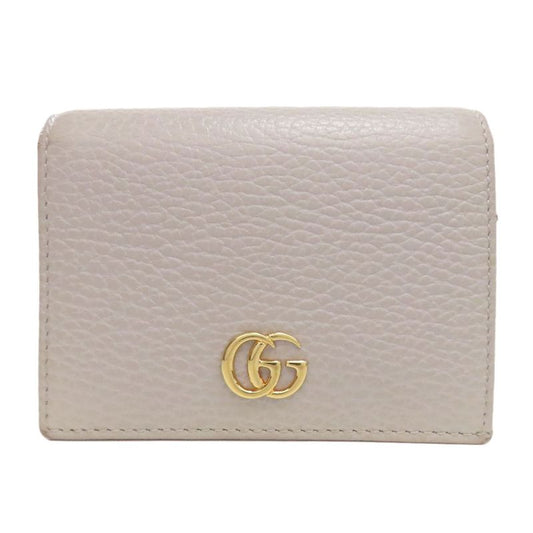 Gucci 456126 GG Marmont Double G Fold Wallet With Coin Purse Calf Women
