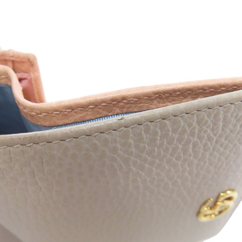 Gucci 456126 GG Marmont Double G Fold Wallet With Coin Purse Calf Women