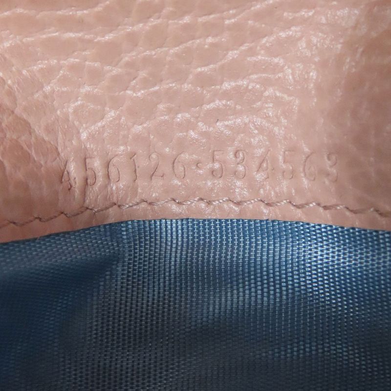 Gucci 456126 GG Marmont Double G Fold Wallet With Coin Purse Calf Women