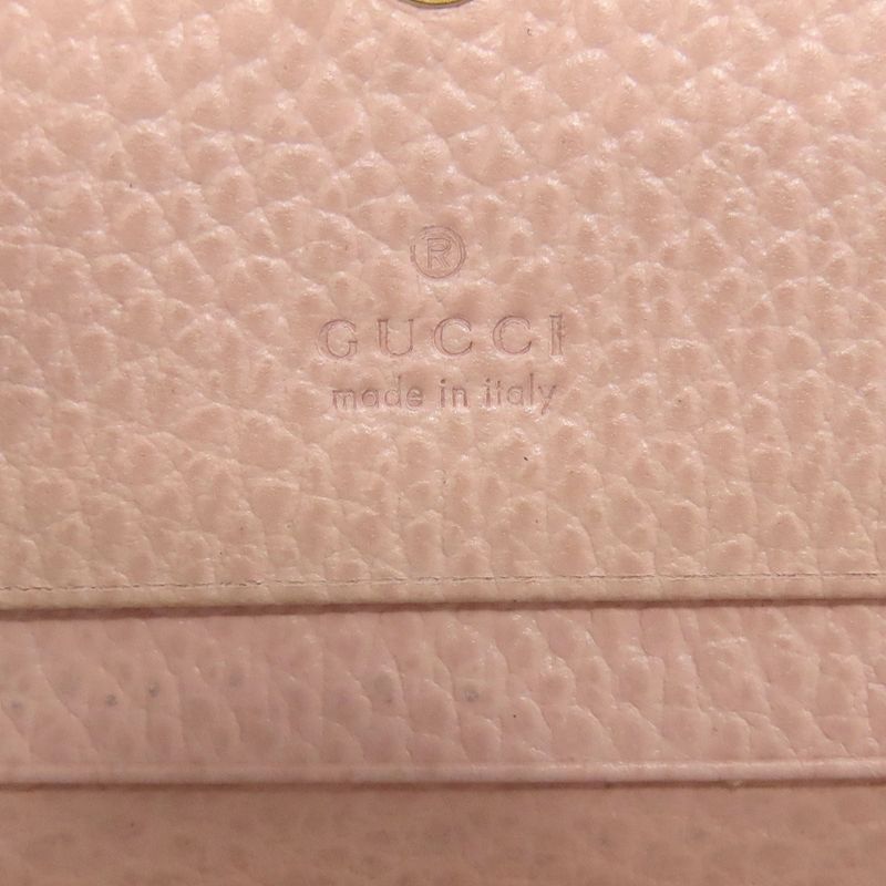 Gucci 456126 GG Marmont Double G Fold Wallet With Coin Purse Calf Women