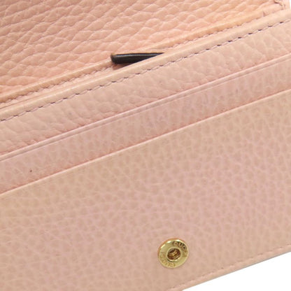 Gucci 456126 GG Marmont Double G Fold Wallet With Coin Purse Calf Women