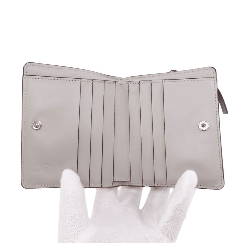 Loewe Puzzle Compact Folding Wallet With Coin Purse Calf Women