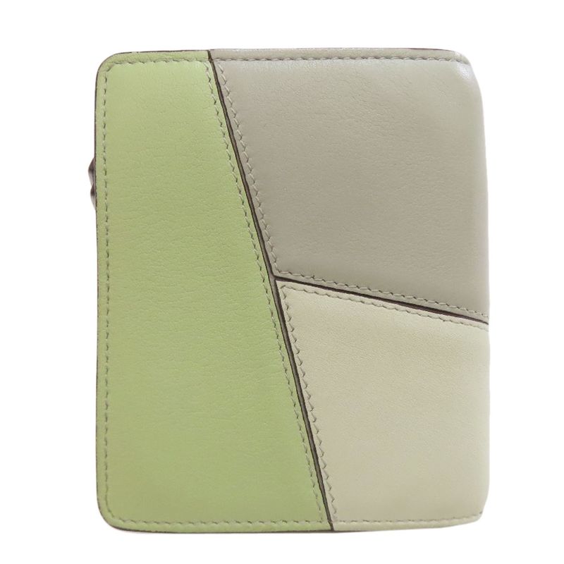 Loewe Puzzle Compact Folding Wallet With Coin Purse Calf Women