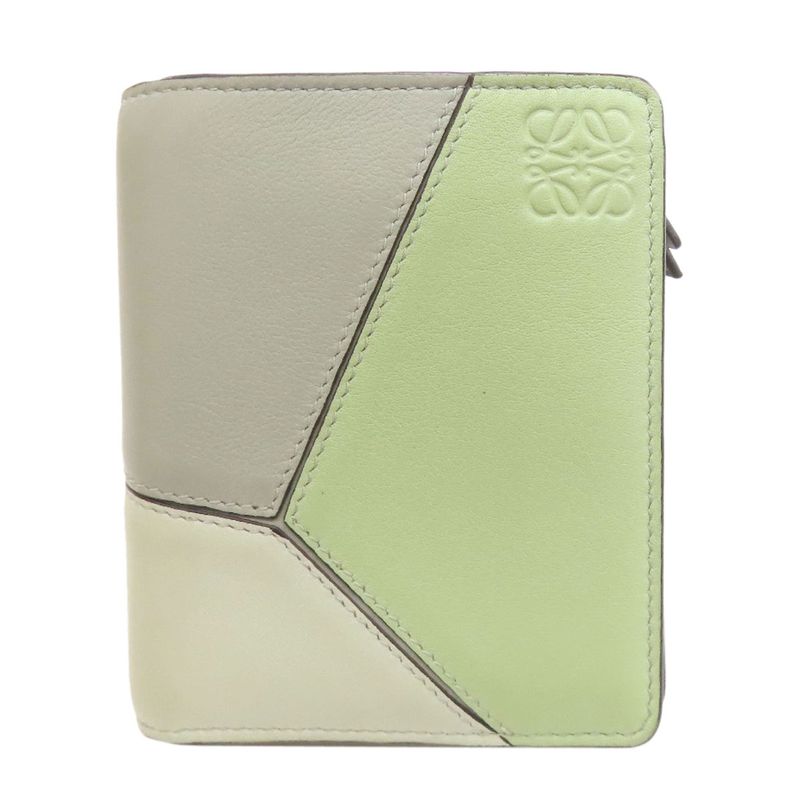 Loewe Puzzle Compact Folding Wallet With Coin Purse Calf Women