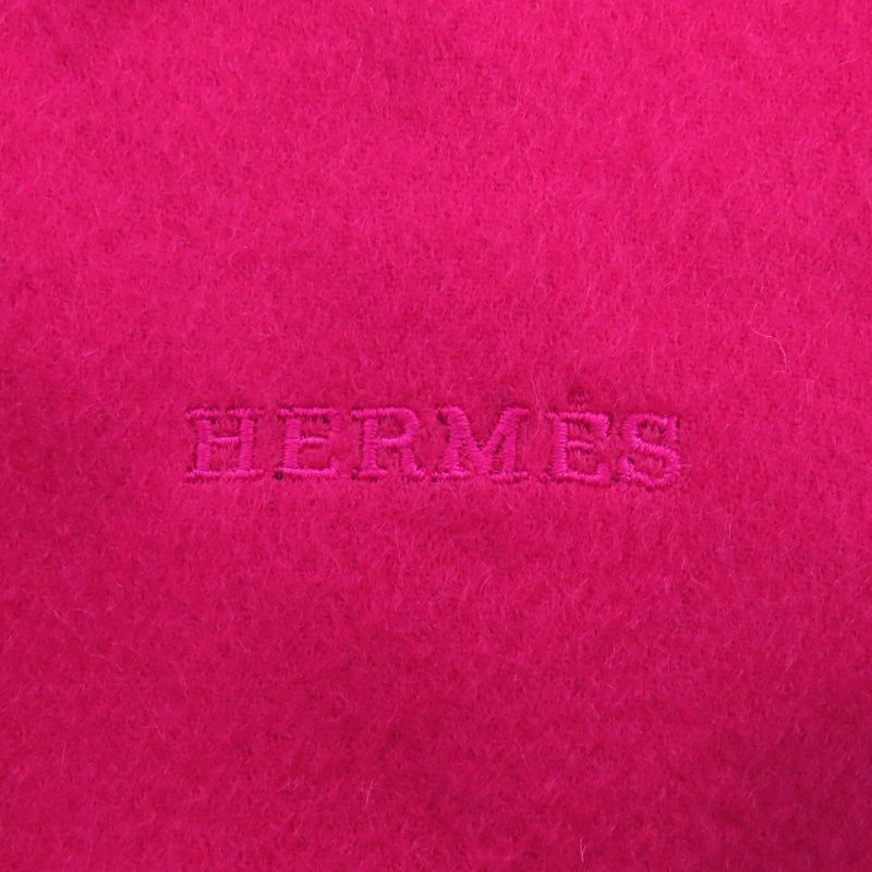 Hermes Logo Scarf Cashmere Ladies