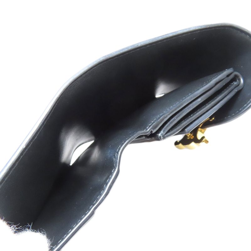 Celine Triomphe Flap Folding Wallet With Coin Purse Calf Women