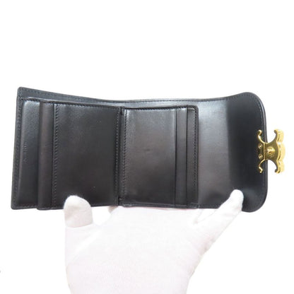 Celine Triomphe Flap Folding Wallet With Coin Purse Calf Women