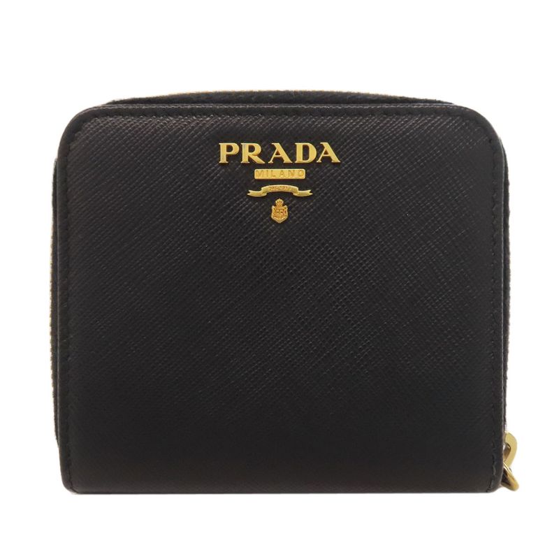 Prada Zip Wallet With Coin Purse Saffiano Women