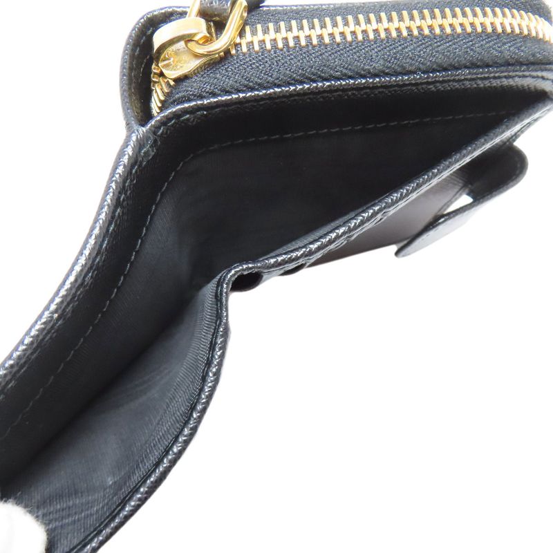 Prada Zip Wallet With Coin Purse Saffiano Women