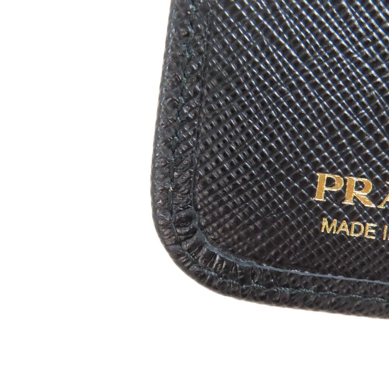 Prada Zip Wallet With Coin Purse Saffiano Women