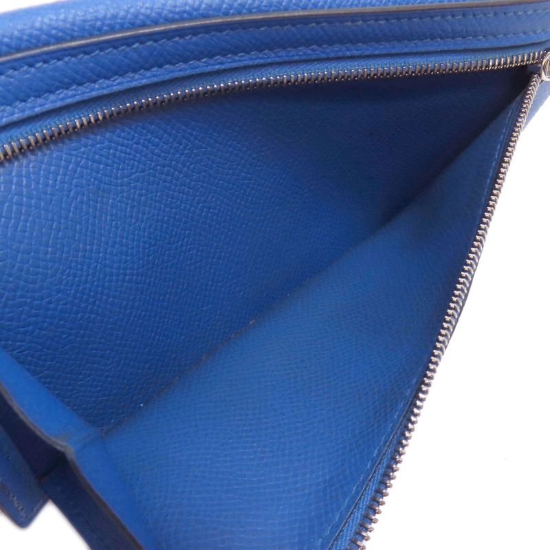 Hermes Bearn Souffle Silver Hardware Long Wallet With Coin Purse Epson Women