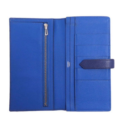 Hermes Bearn Souffle Silver Hardware Long Wallet With Coin Purse Epson Women