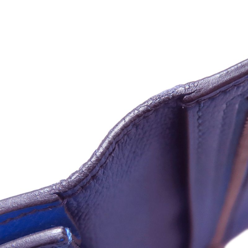 Hermes Bearn Souffle Silver Hardware Long Wallet With Coin Purse Epson Women