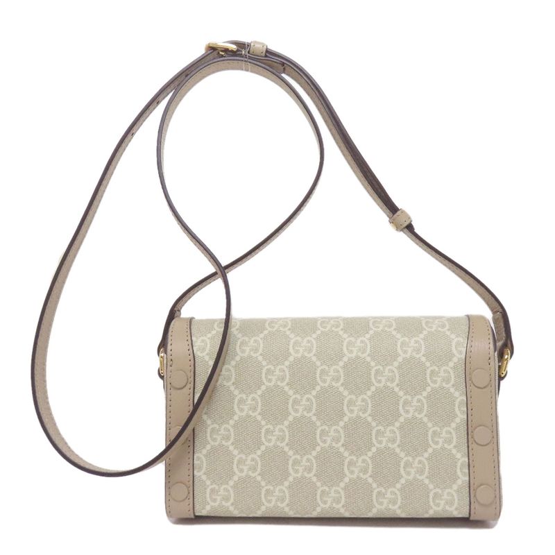 Gucci 699296 Mini Bag Horsebit GG Shoulder Bag PVC Women