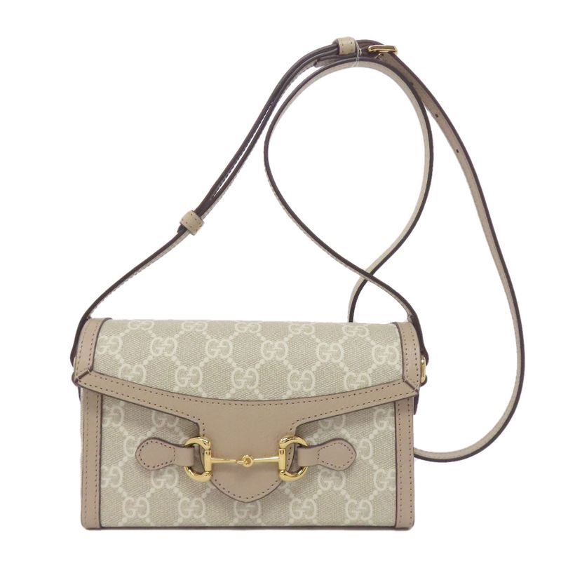 Gucci 699296 Mini Bag Horsebit GG Shoulder Bag PVC Women