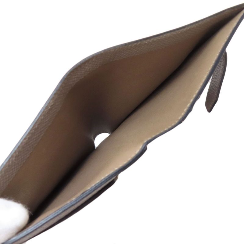 Hermes Bearn Compact Silver Hardware Bifold Wallet With Coin Purse Epson Women