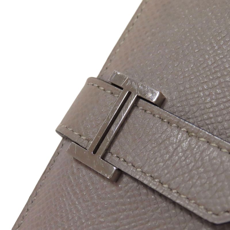 Hermes Bearn Compact Silver Hardware Bifold Wallet With Coin Purse Epson Women
