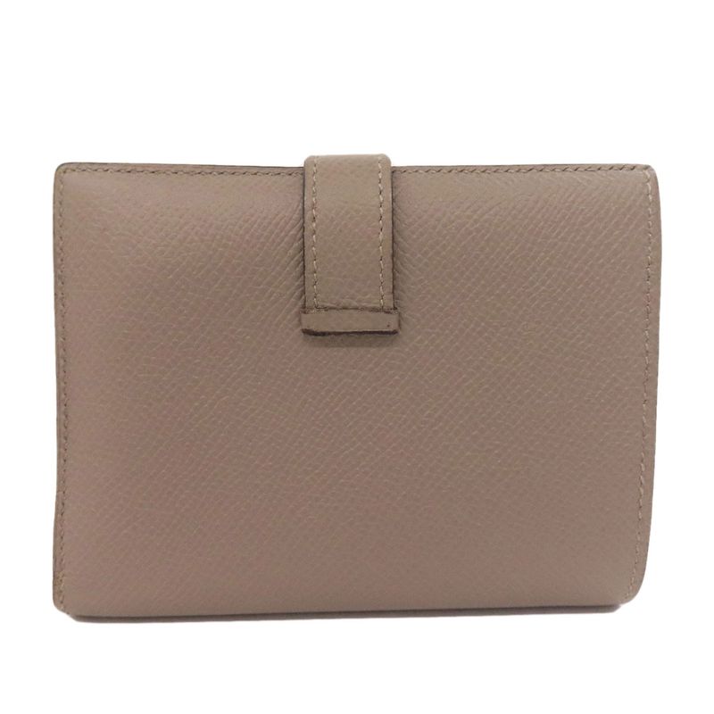 Hermes Bearn Compact Silver Hardware Bifold Wallet With Coin Purse Epson Women
