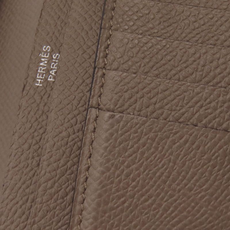 Hermes Bearn Compact Silver Hardware Bifold Wallet With Coin Purse Epson Women