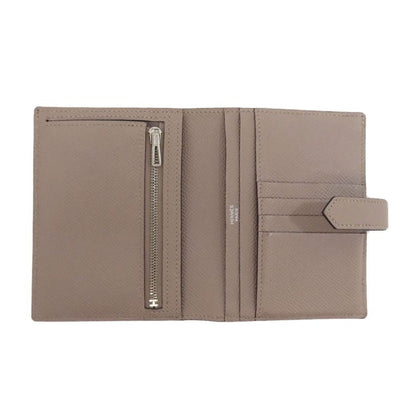 Hermes Bearn Compact Silver Hardware Bifold Wallet With Coin Purse Epson Women