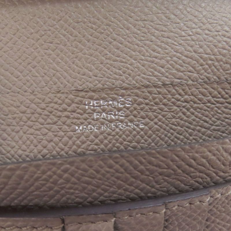 Hermes Bearn Compact Silver Hardware Bifold Wallet With Coin Purse Epson Women