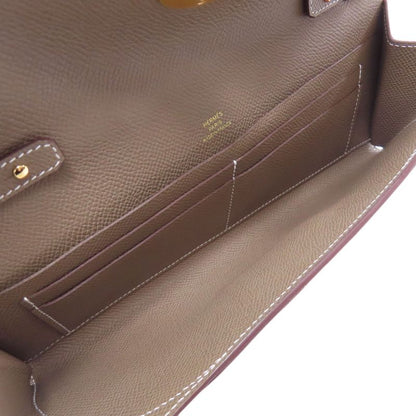 Hermes Chaine D'ancre To Go Etope Gold Hardware Long Wallet Without Change