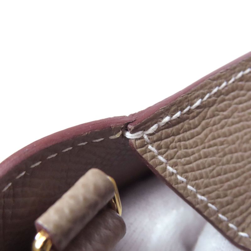 Hermes Chaine D'ancre To Go Etope Gold Hardware Long Wallet Without Change