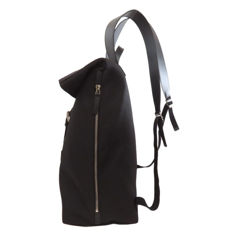 Gucci 619749 Sherry Line Backpack Daypack Nylon Canvas Leather Women