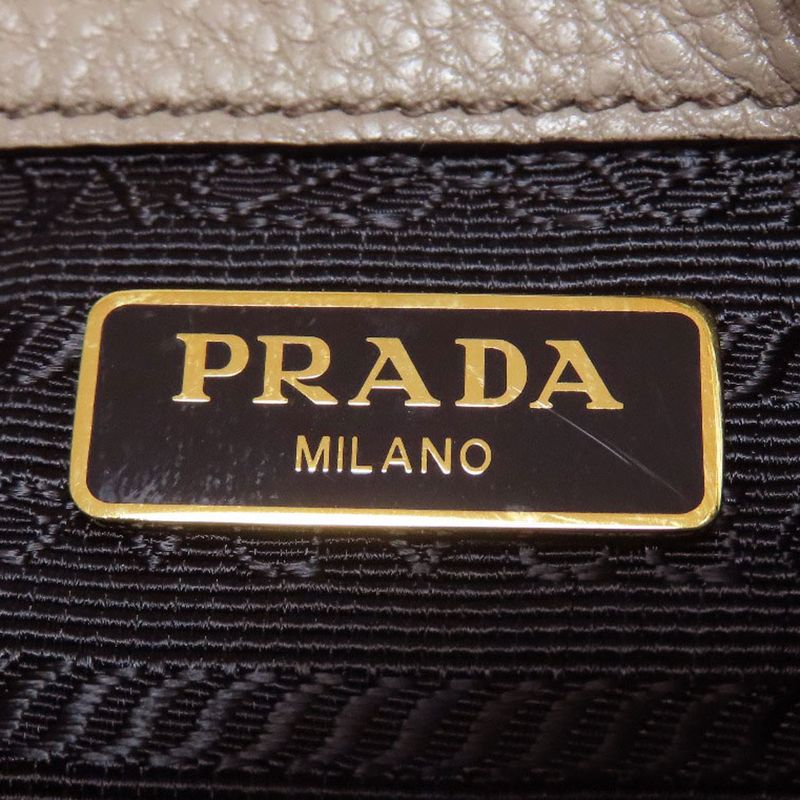Prada Logo Shoulder Bag Calf Women