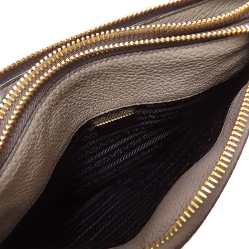 Prada Logo Shoulder Bag Calf Women