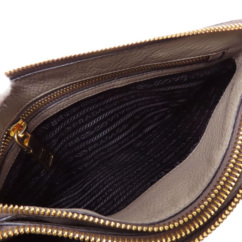 Prada Logo Shoulder Bag Calf Women