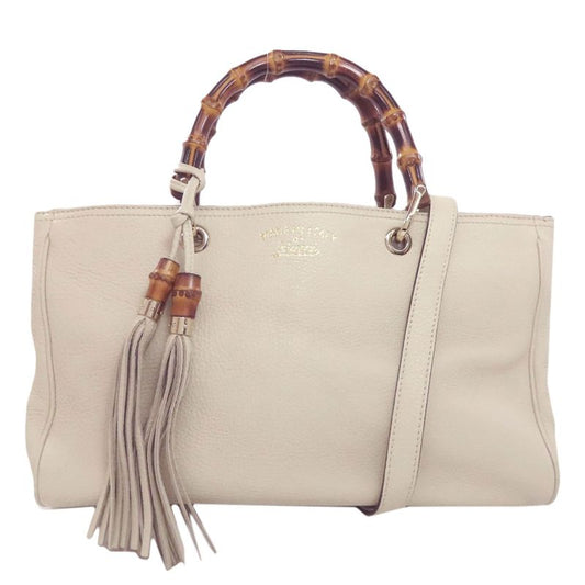 Gucci 323660 Bamboo 2-way Handbag Calf Women