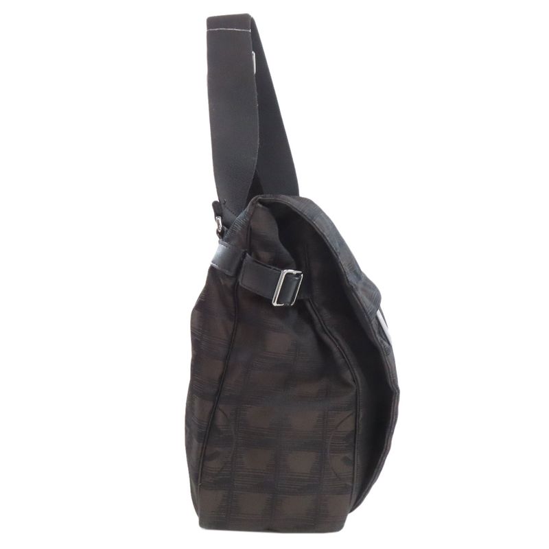 Chanel New Travel Line Shoulder Bag Nylon Jacquard Women