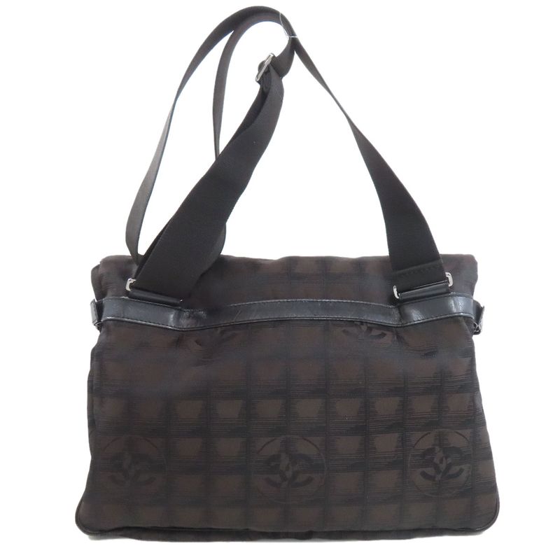 Chanel New Travel Line Shoulder Bag Nylon Jacquard Women